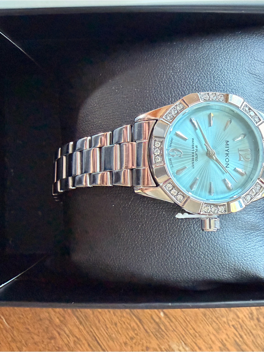 Silver Bracelet Watch With Turquoise Dial
